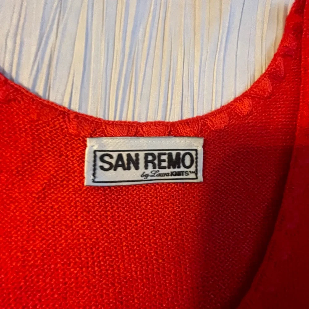 San Remo cardigan sweater and matching tank red with‎ black size XL vintage